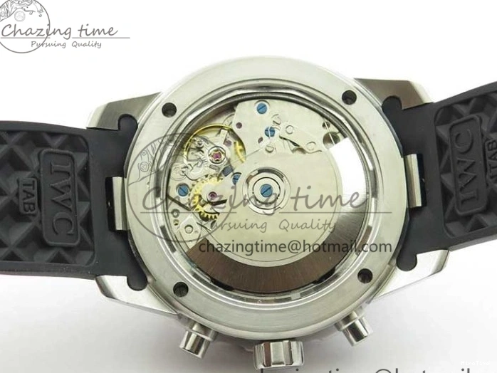 MIROTIME 0117 Aquatimer Chrono IW376702 SS BLS 1:1 Best Edition Black Dial on Black Rubber Strap A WellDesigned 7105